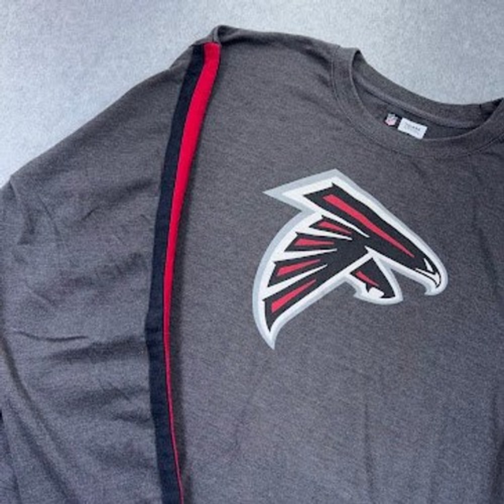 NFL Atlanta Falcons Long Sleeve Shirt Mens XL TG Gray Football  Graphic Logo